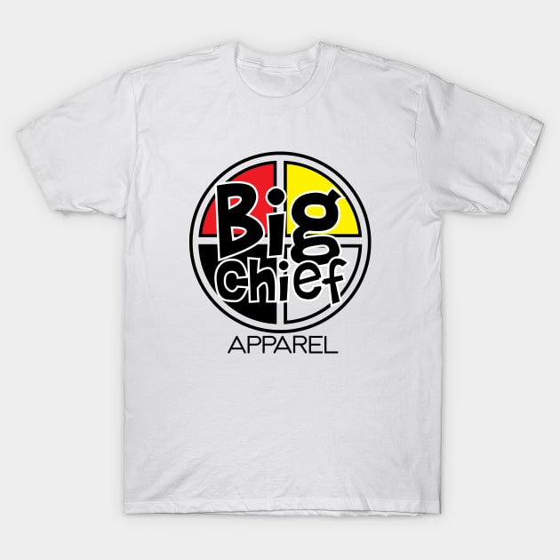 Medicine Wheel Native Pride Big Chief Apparel Logo Tee T-Shirt by BigChief